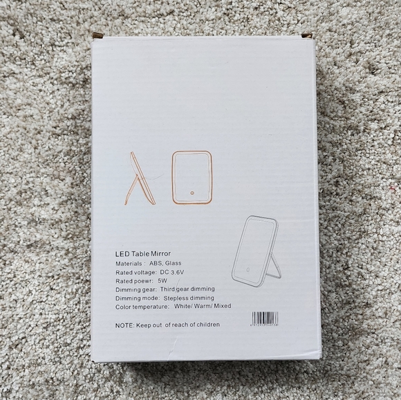 NEW Portable LED Vanity Mirror in White - Picture 4 of 6